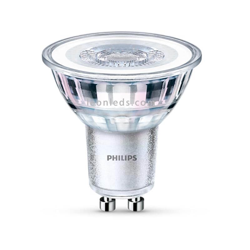 Pack 6 Ampoules GU10 LED Dichroïques Philips Verre