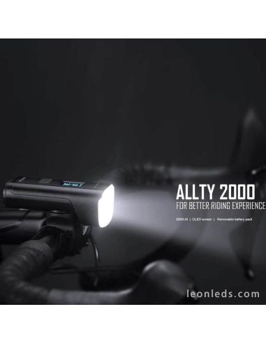 Puissante lampe de poche LED pour vélo 2000Lm Allty Front