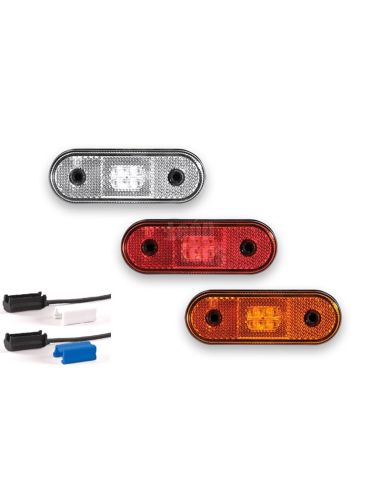 Luz de posição Branco âmbar vermelho LED Refletivo Indicador com ou sem suporte com conector QS075 QS150 | leonleds