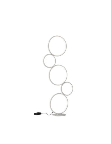 Candeeiro de pé circular LED branco Rondo Trio Lighting | Leon Iluminação LED