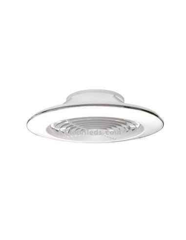Ventilateur de plafond LED blanc Alisio XL avec télécommande et application Mantra | leonleds