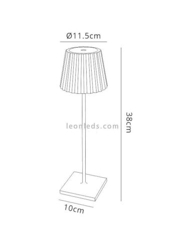 Lampe de table d'extérieur LED blanche rechargeable K3 Mantra