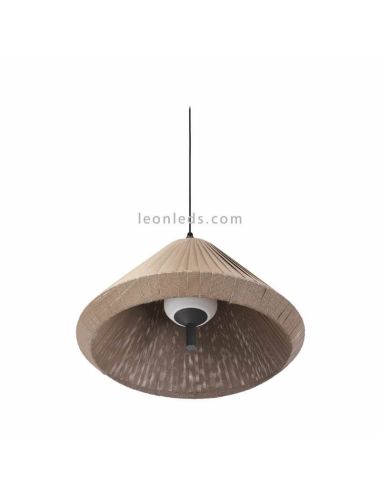 Lámpara colgante exterior marrón Saigon  pantalla Cone cap Faro Barcelona | LeonLeds Iluminación