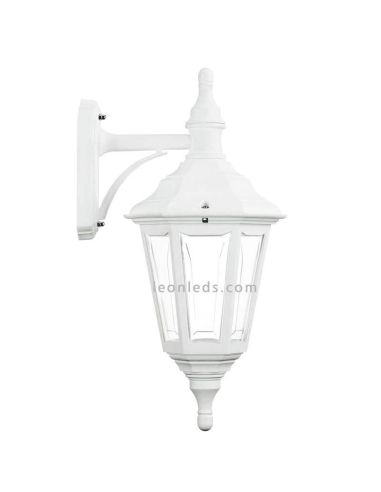 Applique murale classique Clic-clac Lampadaire haut-bas blanc | Éclairage LéonLeds | lampadaire blanc vintage