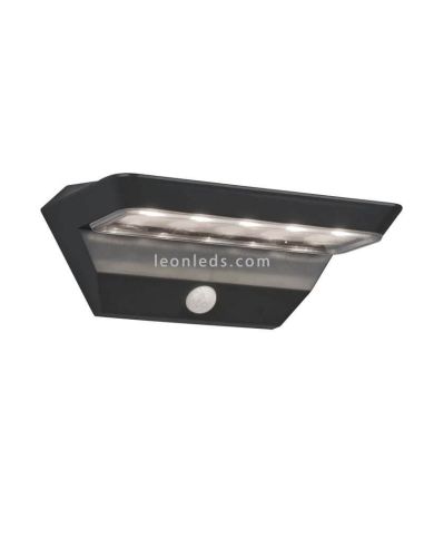 Arandela solar LED para exterior com sensor Mendoza | candeeiro de parede antracite | Leon Iluminação LED