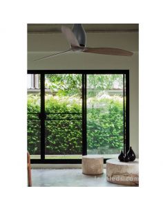 Ventilador negro mate y madera Ø 107 cm MINI LANTAU