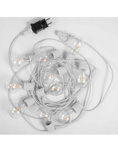 Pack 3 guirlandes LED Allegra câble blanc New Garden | Éclairage LeonLeds