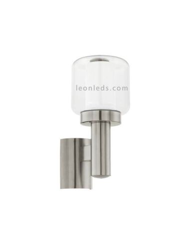 Aplique de pared exterior E27 acero inoxidable Poliento Eglo Iluminación | LeónLeds Iluminación