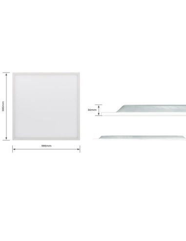 ✓ Panneau LED Elbat 60x60 80W 7600LM - Lumière froide - Économie d'énergie  - Longue durée de vie - Installat en stock - 123CONSOMMABLES