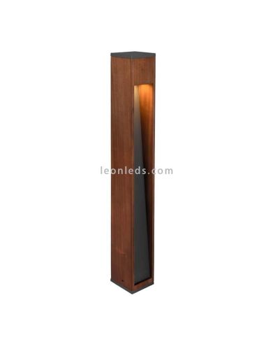 Baliza sobremuro de madera para exterior Canning 1xGU10 | LeónLeds Iluminación | lámpara vintage encendido