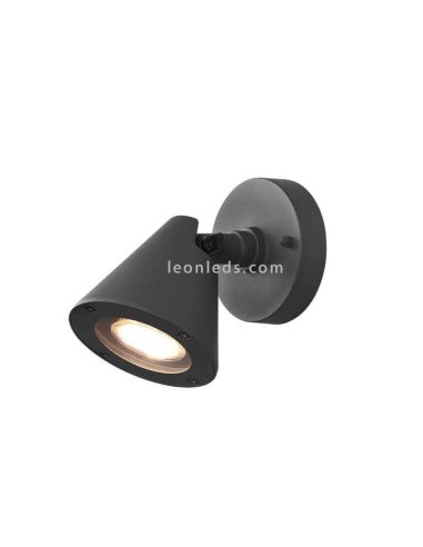 Lampe d'extérieur pliante en aluminium anthracite Kaveri 1XGU10 | Éclairage LeónLeds | cloche