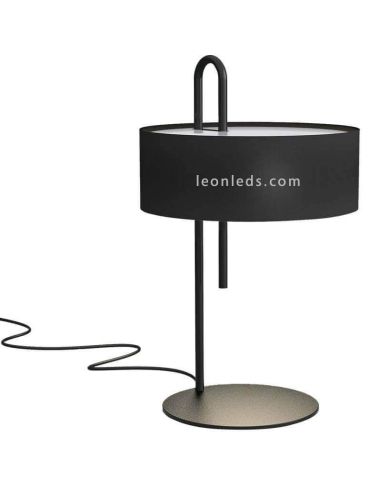 Candeeiro de mesa preto moderno Clip 1xE27 | LeónIluminação Leds | Candeeiro de mesa de algodão