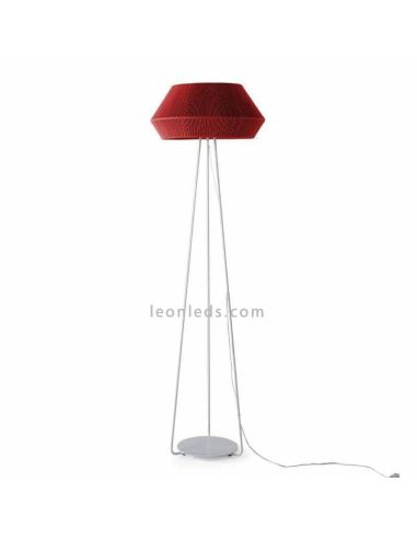 Lampadaire corde Banyo personnalisable trépied blanc 1xE27 | Éclairage LeónLeds | lampe à corde