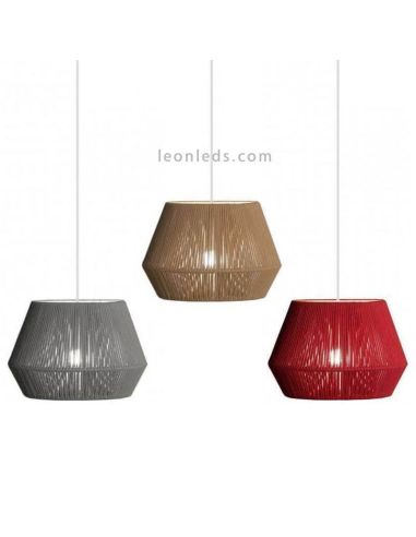 Plafonnier corde Banyo personnalisable 30cm 1xE27 | Éclairage LeónLeds | couleurs de la petite suspension