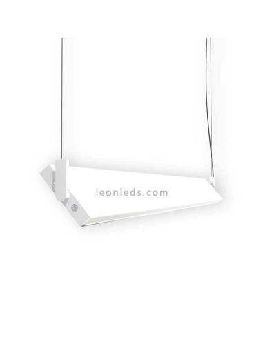 Plafonnier LED suspendu design Manolo | Éclairage LeónLeds | lampe plate blanche