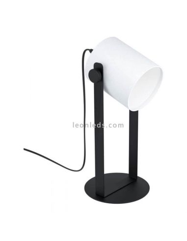 Lampe de table Hornwood noire et blanche | leonleds