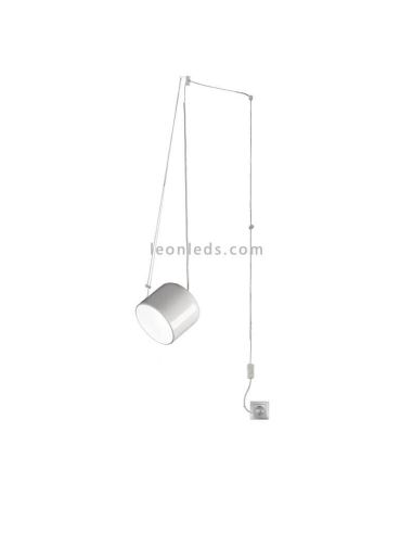 Suspension avec douille GU10 et interrupteur Paco | Éclairage LeónLeds | lampe réglable blanche