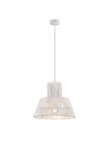 Petit plafonnier industriel avec corde 36cm Nela 1xE27 | Éclairage LeónLeds | suspension blanche