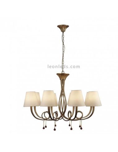 Lustre doré de style classique Suspension Mantra Iluminación | Éclairage LeonLeds