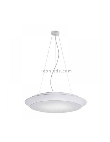 Candeeiro suspenso branco redondo de grande formato e tecido Cloud | LeónIluminação Leds | LeónIluminação Leds | pequeno