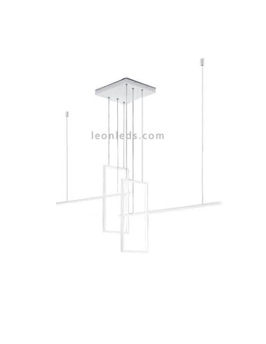 Candeeiro suspenso LED geométrico Cimobile 6000lm branco