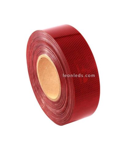 Ruban adhésif réfléchissant approuvé rouge 50 mètres 50,8 mm V23 Oralite | LeonLeds.com