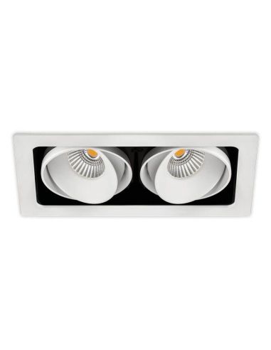 Foco LED empotrable Twist Double 7W blanco de Arkoslight | LeonLeds