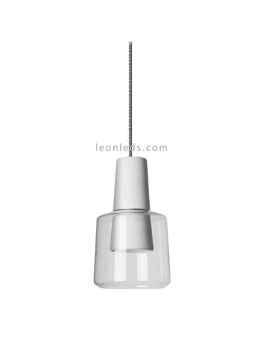 Suspension LED en cristal de style oriental Khoi | Éclairage LeónLeds | lampe en verre blanc