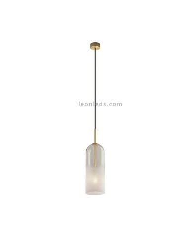 Grande suspension Glam avec abat-jour blanc de 38,5 cm