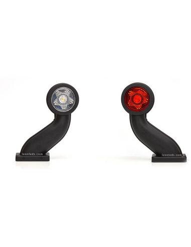 Avertisseur LED incurvé 12V-24V Lumière Rouge et Blanche 880L Was | leonleds