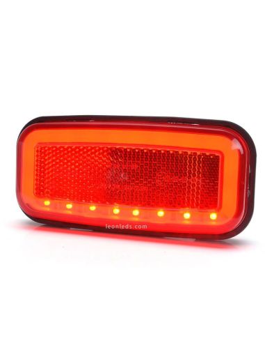 Mini feu arrière LED avec feu stop, position néon et réflecteur 1481 R S1 Was | leonleds