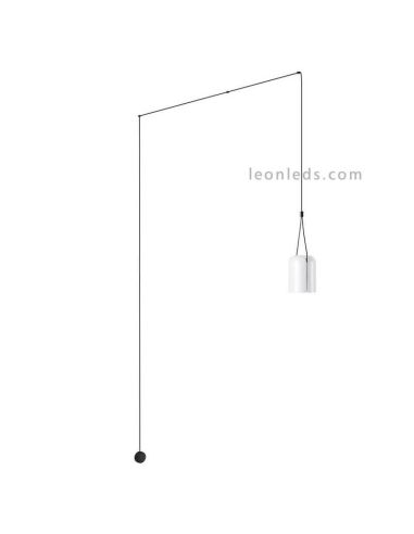 Aplique colgante cilíndrico ancho Attic Wall Fixture 1xE27 | LeónLeds Iluminación | Luminaria colgante blanca