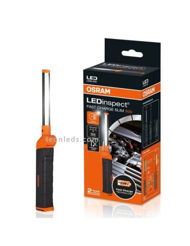 Lampe de poche à charge rapide pour inspection LEDinspect FAST CHARGE SLIM500 | Éclairage LeónLeds | lampe de poche ultra-mince 