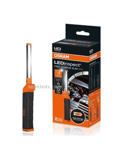 Lanterna de carga rápida para inspeção LEDinspecionar CARGA RÁPIDA SLIM500 | LeónIluminação Leds | lanterna ultrafina com caixa