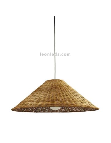 Grande suspension Caribe E27 en rotin naturel