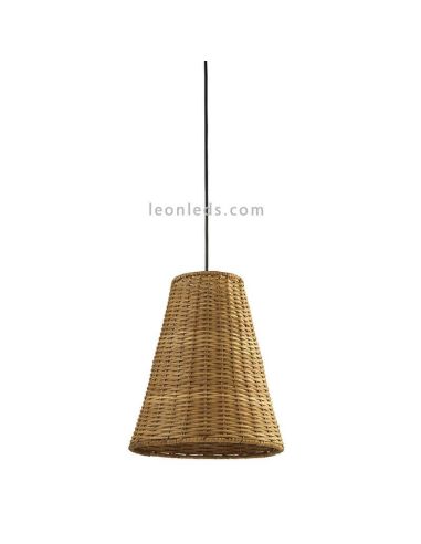 Pequeno candeeiro suspenso Caribe em vime natural Ø26cm