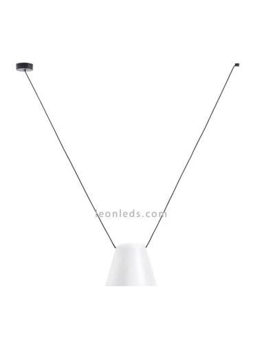 Lámpara colgante para punto de luz lateral Attic Pendant 1xE27 | LeónLeds Iluminación | Lámpara blanca