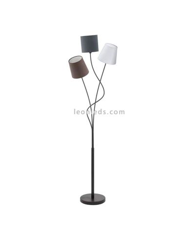 Lampadaire en tissu et acier Maronda 3xE14 Eglo 94995 | leonleds