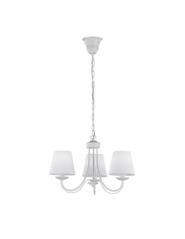 Plafonnier classique 3 lumières Cortez Trio Lighting 110600331 | couleur blanche | Éclairage LeonLeds