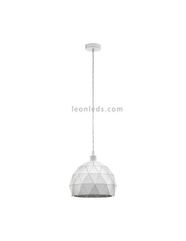 Suspension Roccaforte blanc moyen 1xE27 Ø30cm