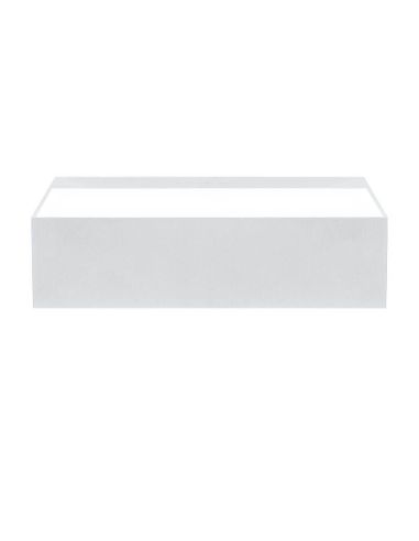 Petite applique murale d'intérieur Rec Double Mini en blanc | leonleds