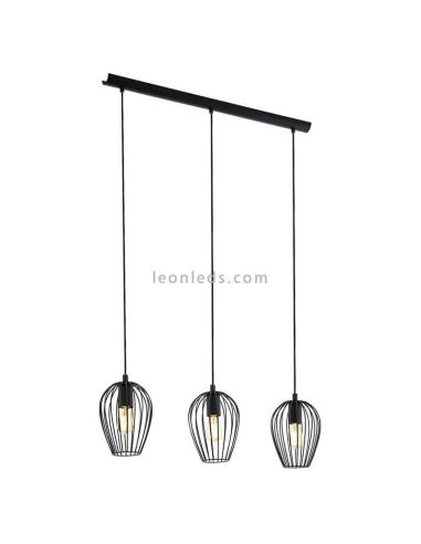 Suspension Newtown noire 3xE27