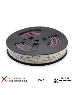 ▷ Comprar Tiras LED COB 220V 20m 3900Lm - IP67 Exterior- Corte cada 25cm  Temperatura de Color Blanco Cálido - 2700K
