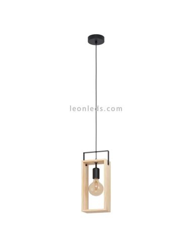 Suspension vintage en bois Famborough 1xE27