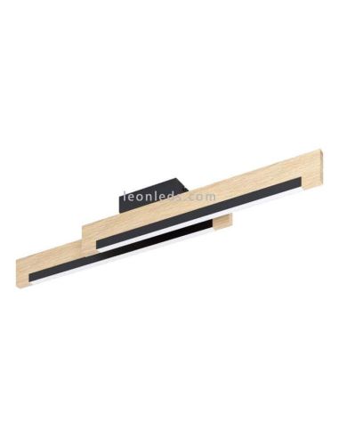 Plafón LED de techo Camacho minimalista de madera