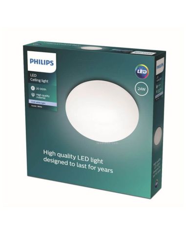 Plafonnier LED 24W Suede Philips pour plafond intérieur | leonleds