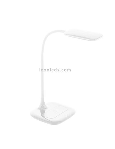 Lámpara de mesa LED Masserie blanca regulable con cargador por inducción