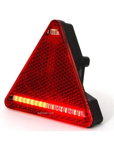 Arrière Triangle LED 5 Fonctions Rectangulaire Abat-Jour Blanc 12-24V | leonleds