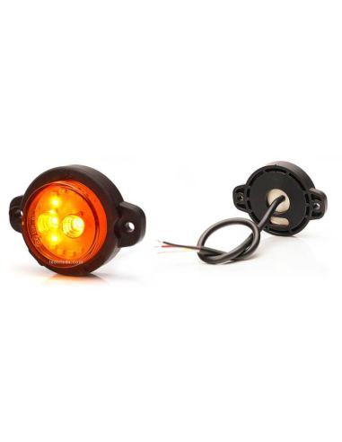 Mini Lanterna Traseira Redonda e Homologada com 3 Funções 12V 24V Was 1531 R S1 2A | leonleds