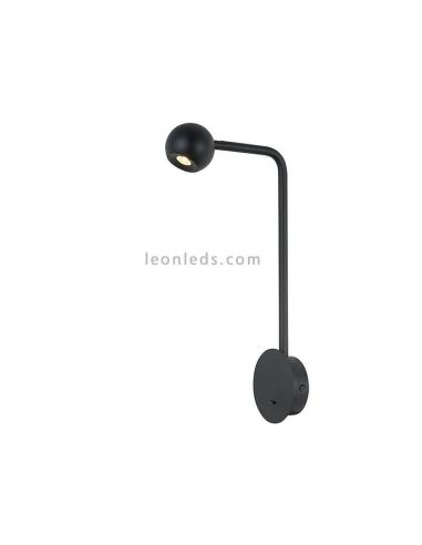 Candeeiro de parede LED preto ajustável Eyes 6W 3000k